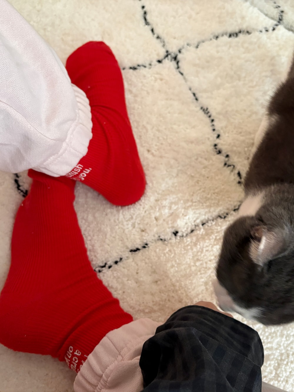 ブラウン系のローファー、グリーン系のシャツ/ブラウス、ピンク系のスウェットパンツを着用したレディースの春コーディネートの3枚目の写真