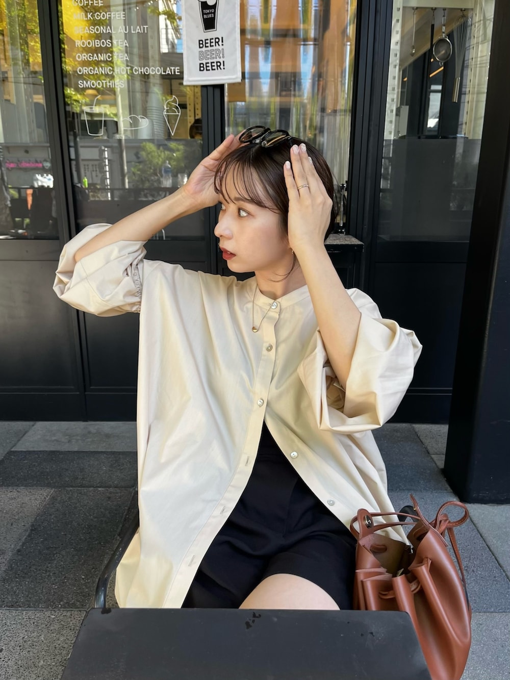 shioさんの「シャーリングシャツ（CAPRICIEUX LE'MAGE）」を使ったコーディネートの3枚目の写真