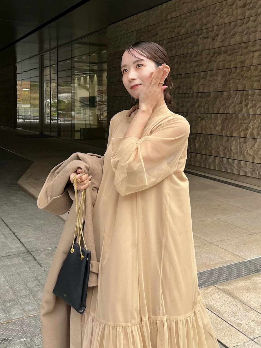 オケージョンアイテム】【サイズ展開あり】チュールハイネック