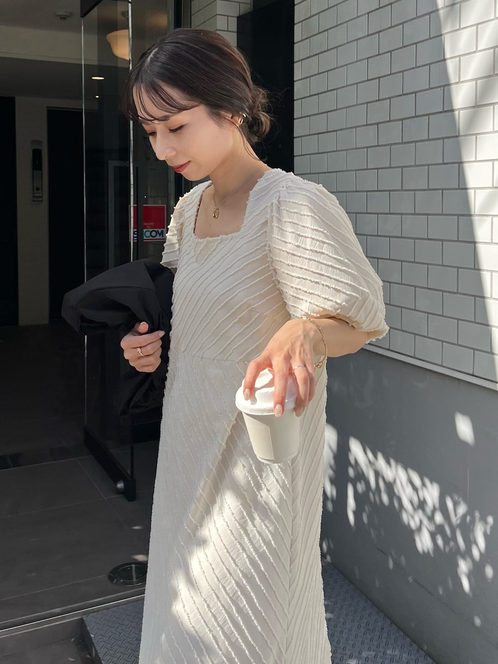 CAPRICIEUX LE’MAGE カットオフワンピース エクリュ FREE CAPRICIEUX LE'MAGE（カプリシューレマージュ）の「【サイズ展開