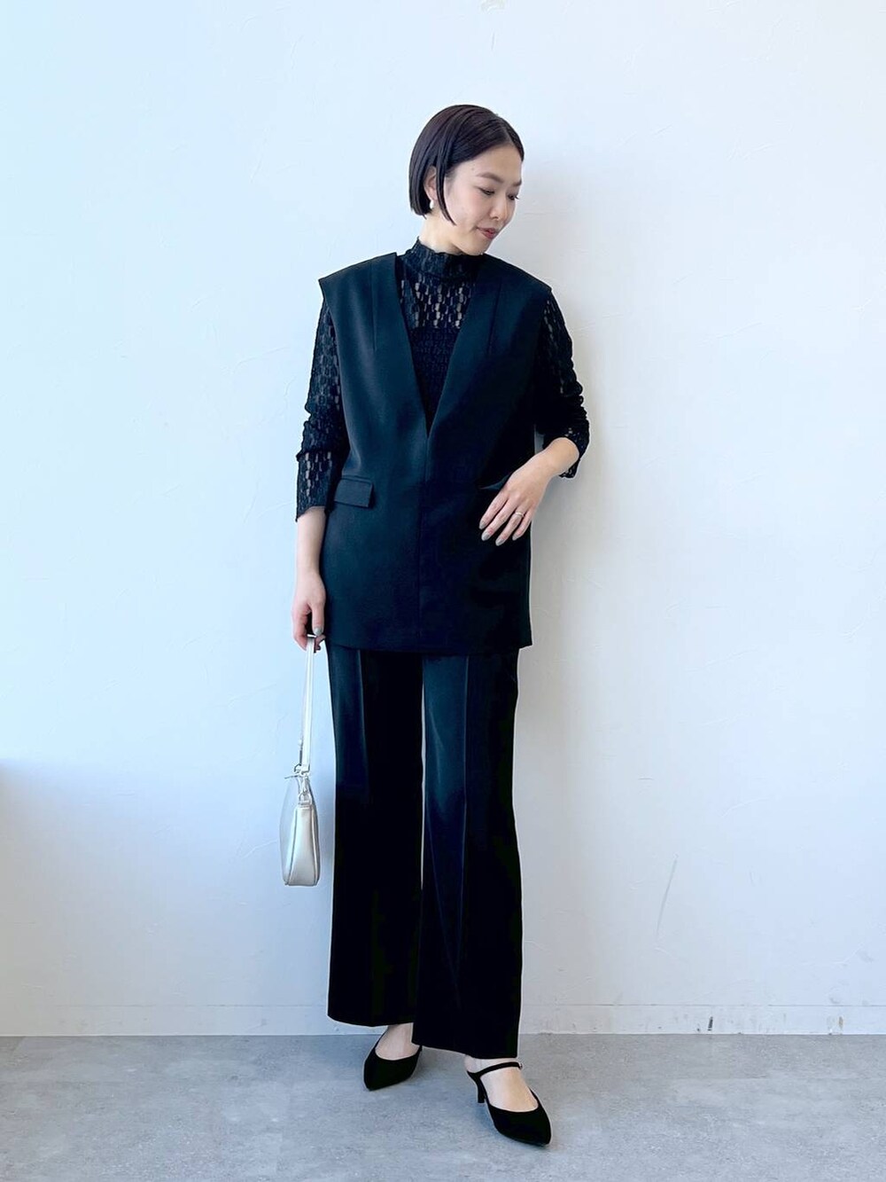 apart by lowrys パンツドレス ベスト＆フレアパンツセットアップ