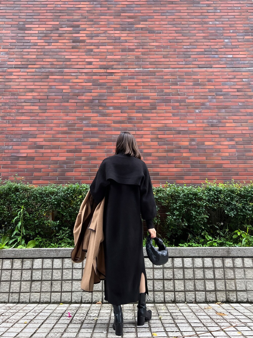 「CLANE、BOTTEGA VENETA、stylemixer」｜「CLANEの【CLANE/クラネ】SHAWL HOOD BALLON COAT:コート（その他アウター、ベージュ系）」を使った、Jasmine:)さん（レディース・158cm）の冬コーディネートの5枚目の写真