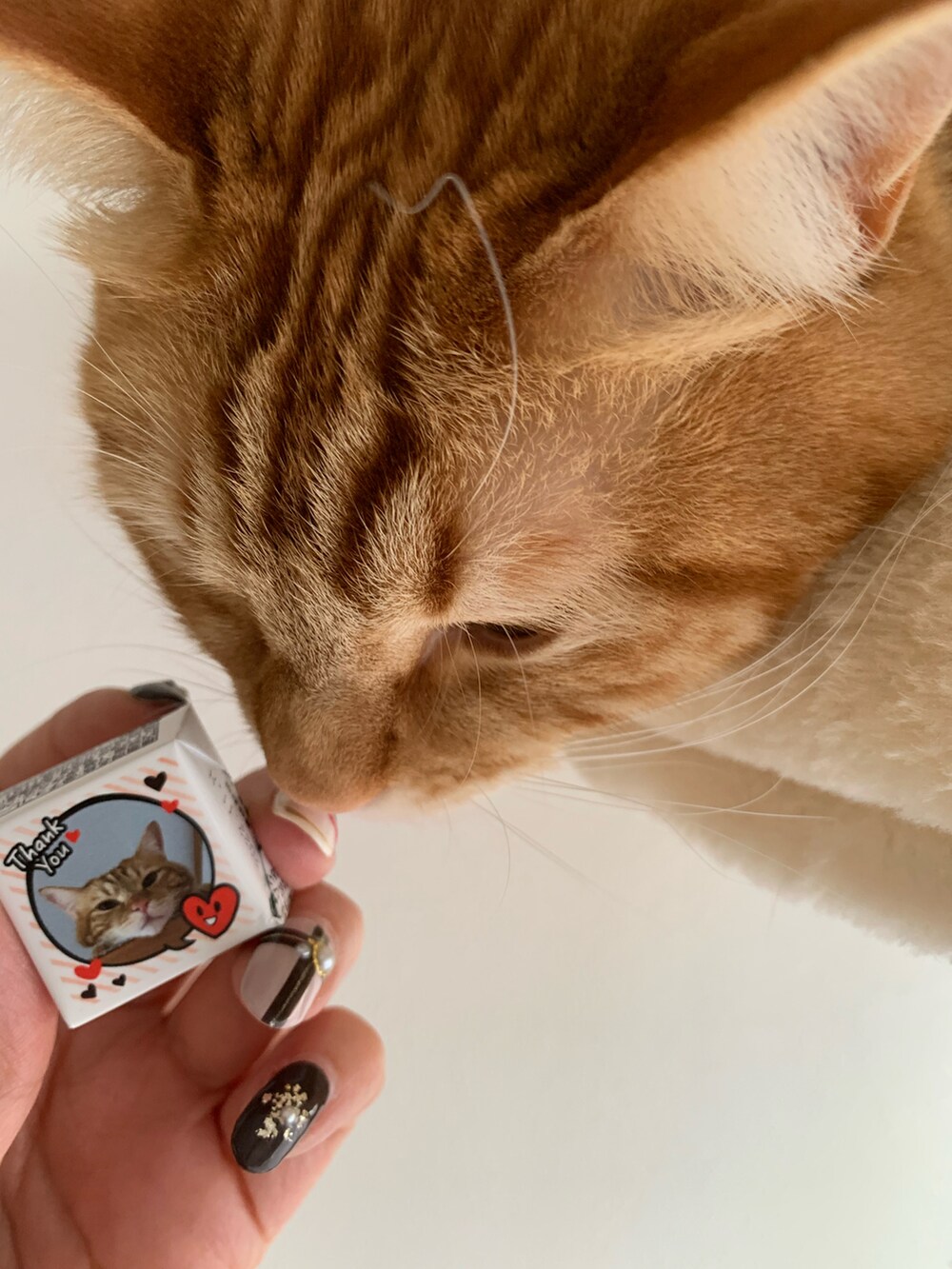 ブラウン系のマニキュア/ジェルネイルを着用したレディースの冬コーディネートの2枚目の写真