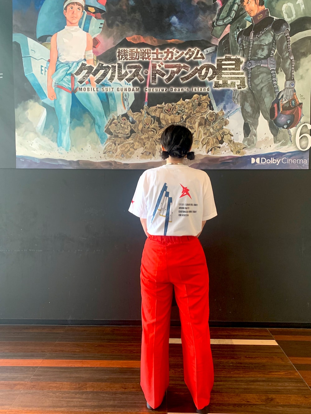 「UT、リラックススタイル、ガンダム、ガンダムカラー、夏コーデ、デブでもオシャレ、プチフラコーデ」｜「UNIQLOのアイテム（Tシャツ/カットソー、ホワイト系）」を使った、natsuさん（レディース・161cm）の夏コーディネートの2枚目の写真
