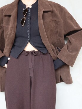 LA PEAU DE GEM】eco suede cover all/エコスウェードカバーオールを