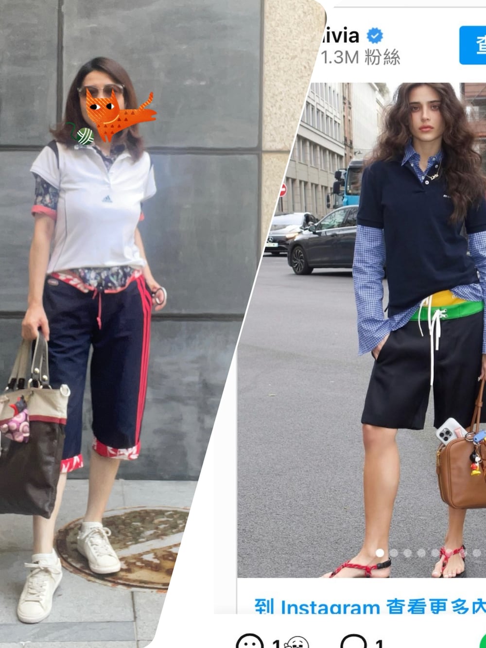 ブルー系のカーゴパンツ、ピンク系のポロシャツ、その他のシャツ/ブラウスを着用したレディースの夏コーディネートの2枚目の写真
