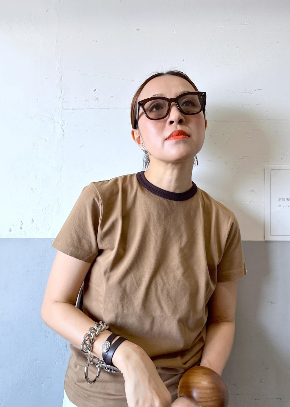 「オブラダ、oblada、リンガーTシャツ、リンガーT、24ss夏の新作、マキシスカート、adidas、サンバ、アディダス、samba、ADAM ET ROPÉ、FEMME、高身長、骨格ナチュラル、イエベ」｜「Obladaの【OBLADA(オブラダ)】RINGER TEE（Tシャツ/カットソー、イエロー系）」を使った、カワバタさん（レディース・166cm）の夏コーディネートの5枚目の写真