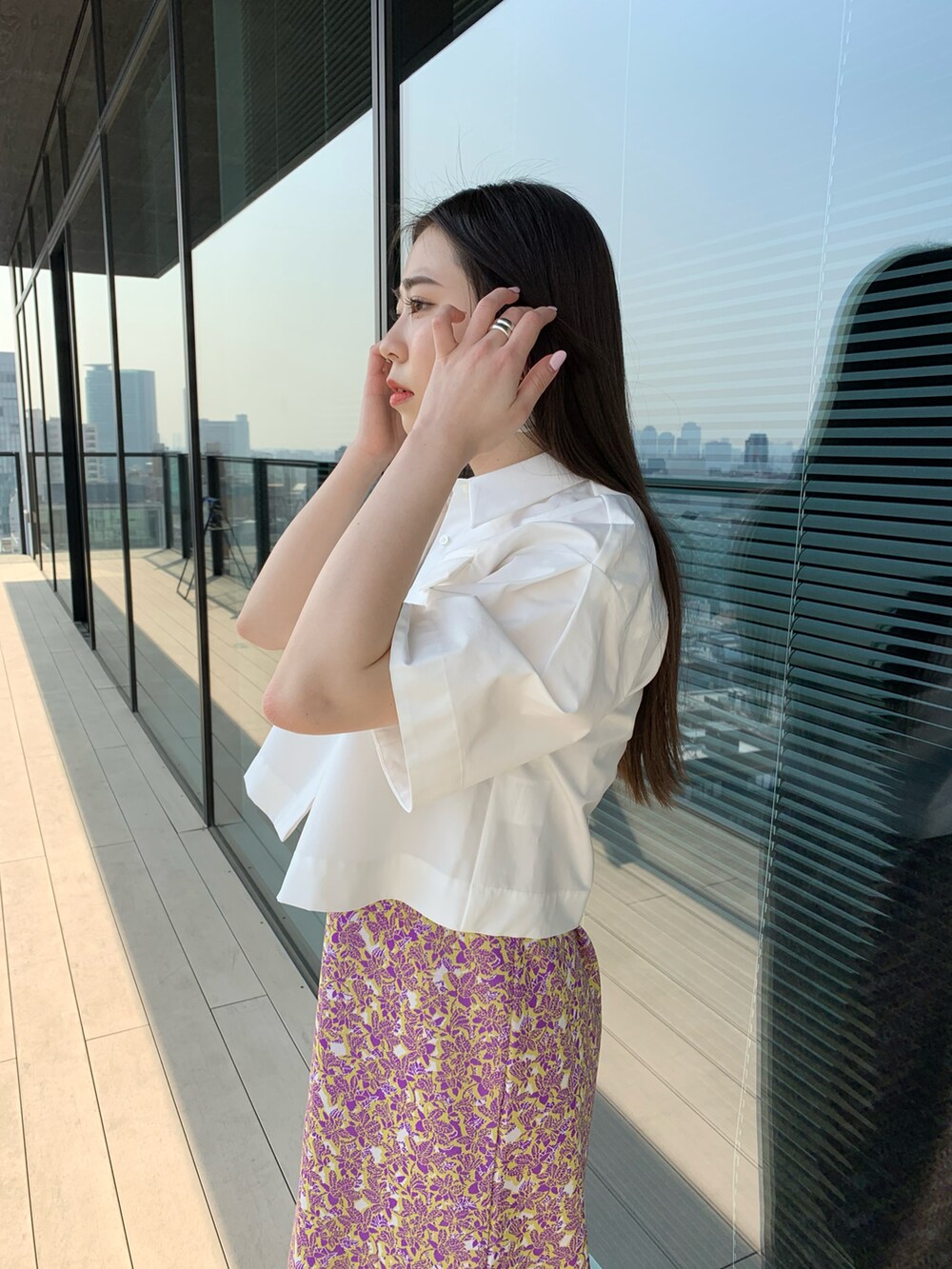 FUMIE＝TANAKA(フミエタナカ)】フラワージャガードワンピースを使った