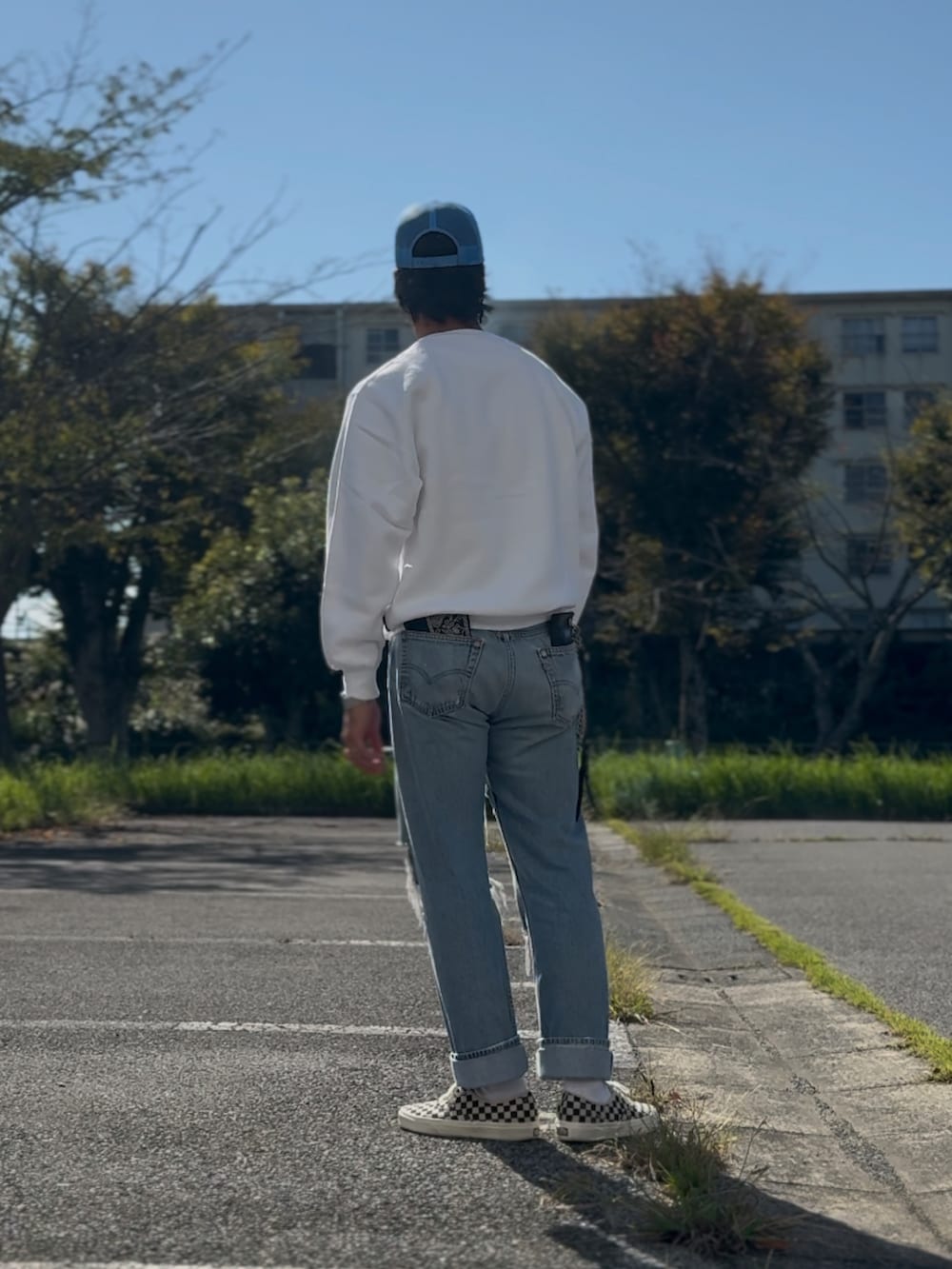 「アメカジ」｜「GUのアイテム（スウェット、ホワイト系）」を使った、mohican_naoyaさん（メンズ・176cm）の秋コーディネートの2枚目の写真