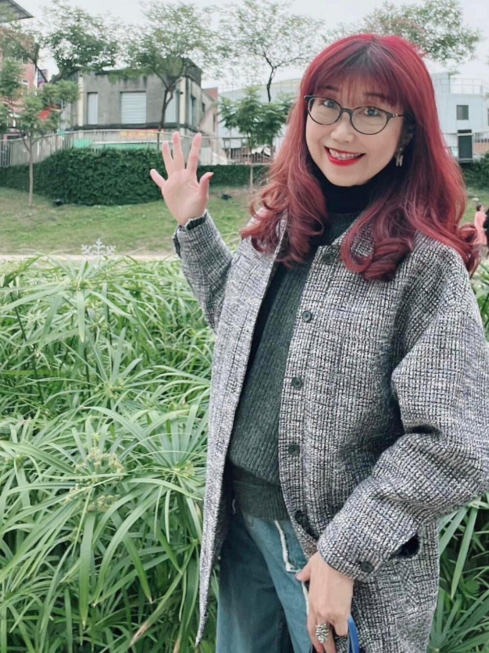 「Douchangleeのアイテム（ピーコート、グレー系）」を使った、maryshihさん（レディース・162cm）の冬コーディネートの5枚目の写真