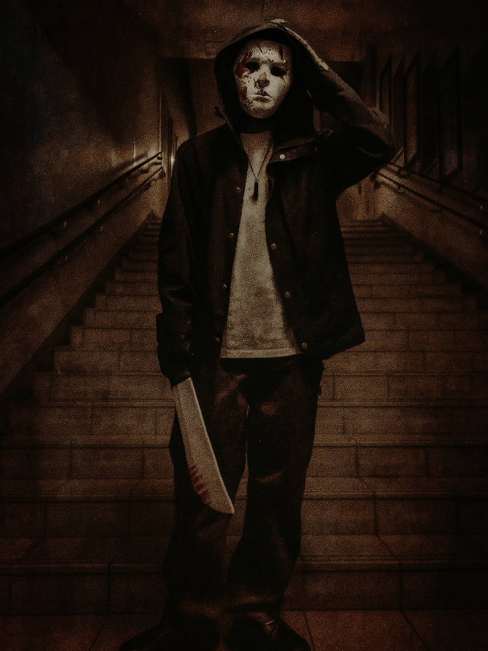 ブラウン系のTシャツ/カットソー、ブルー系のデニムパンツ、グリーン系のボディバッグ/ウエストポーチを着用したメンズの秋コーディネートの2枚目の写真