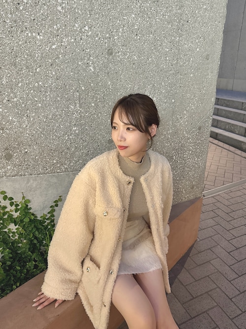 dazzlin ボアフレンチブルゾン オフホワイト （ダズリン dazzlin
