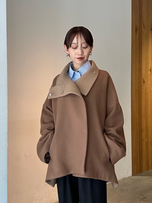 美品 24AW ELENDEEK エレンディーク ケープスタンドカラーコート 2024.08.22 UP｜エレンディーク（ELENDEEK）、azusa、24491159｜RUNWAY