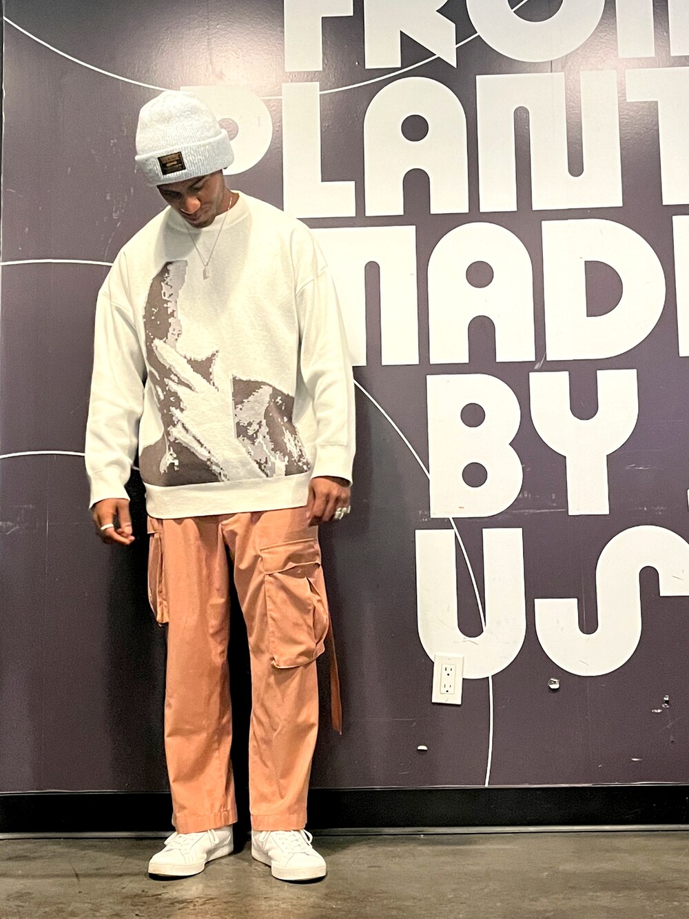 「オトナカジュアル、お出かけコーデ、大人カジュアル」｜「glambのBrushed Watch Cap / オールパーポーズワッチキャップ（キャップ、ブルー系）」を使った、stefanlegacyさん（メンズ・175cm）の冬コーディネートの2枚目の写真
