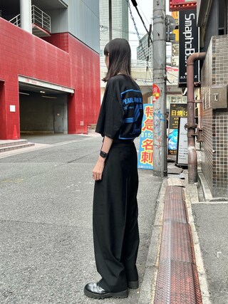 ladmusician ジャケットとワイドパンツのセットアップ　ブラック ladmusician ジャケットとワイドパンツのセットアップ ブラック