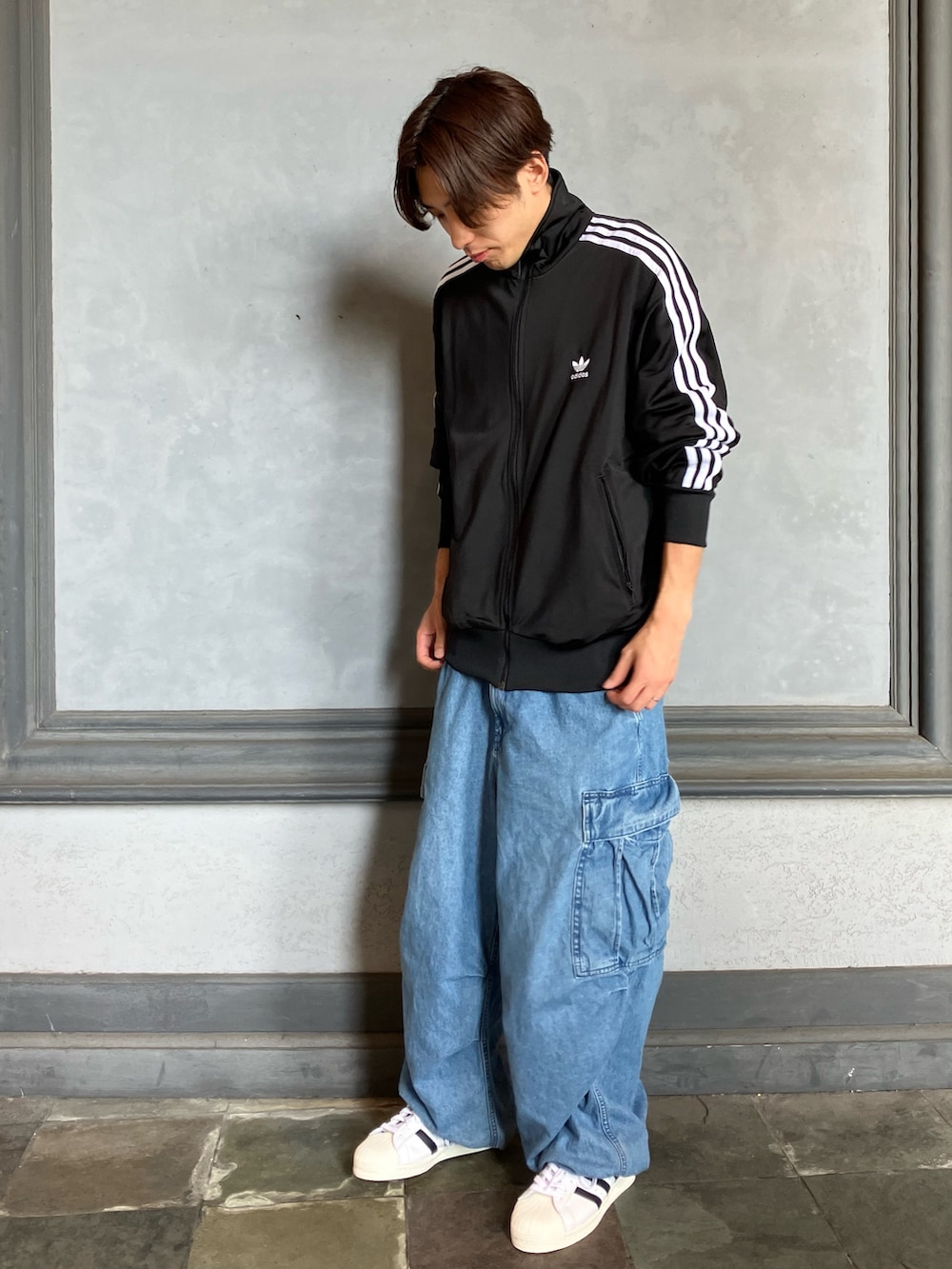 アディダス トラックジャケット ジャージ ファイヤーバード ブラック S相当 adidas Originals アディダス ジャージ 上下組 ファイヤーバード