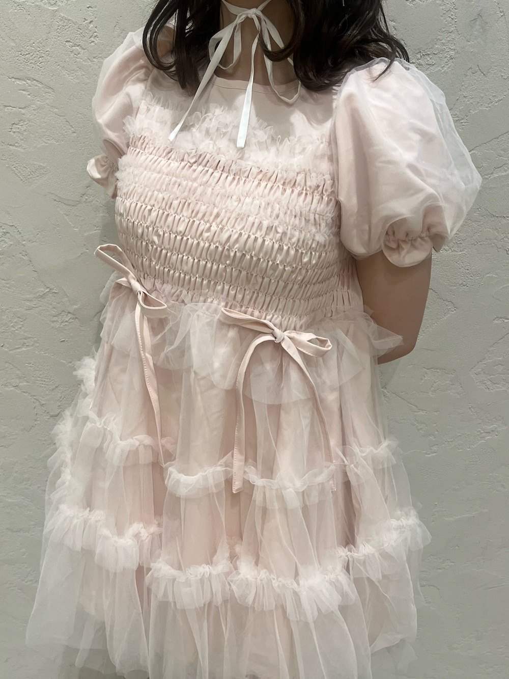 「merry jenny、メリージェニー、夏コーデ、ガーリー、低身長」｜「merry jennyのシアージャガードヘッドドレス（カチューシャ、ホワイト系）」を使った、ikiさん（レディース・151cm）の夏コーディネートの6枚目の写真