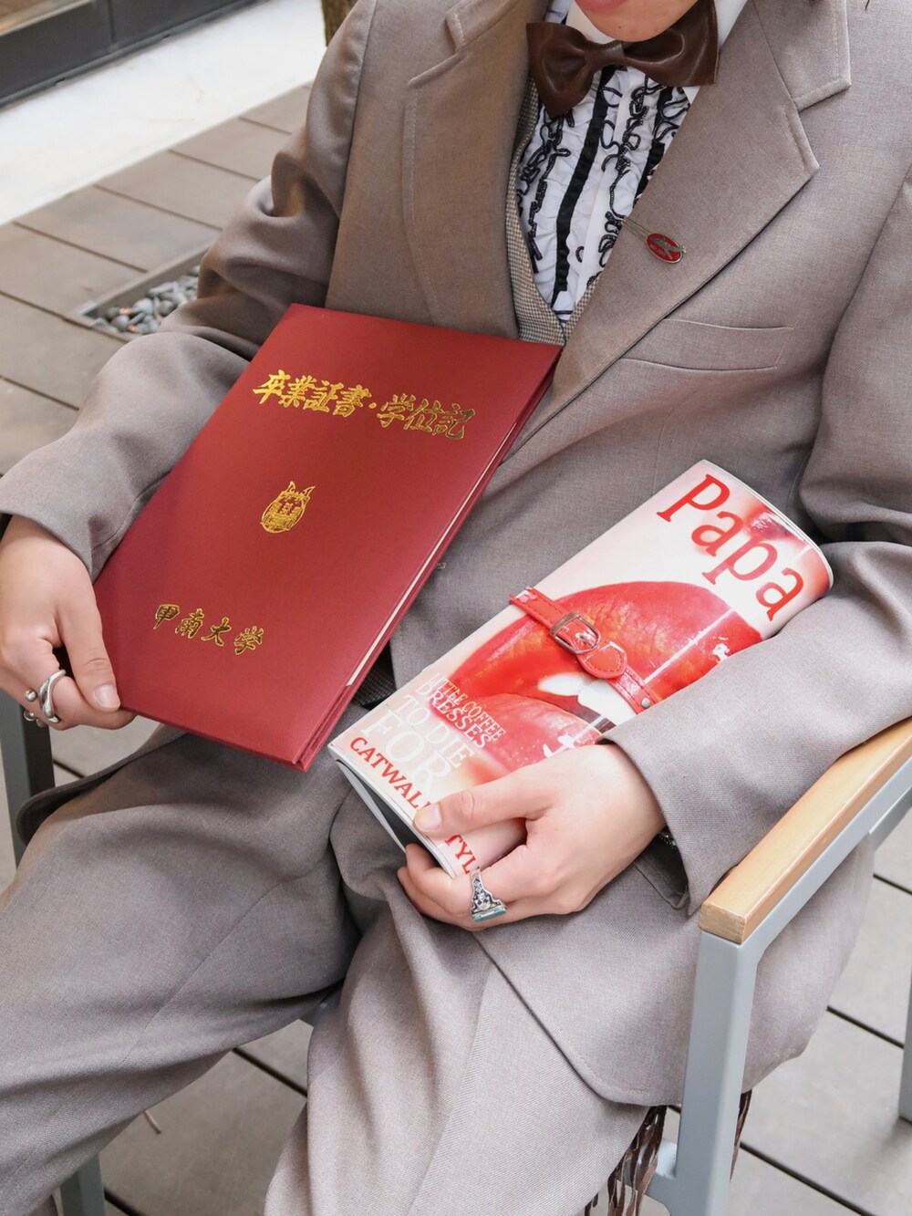 【70s】ビンテージ スリーピース ファッション・スーツ ブラウン 超希少！ 70s】激ビンテージ ファッションスーツ セットアップ 超希少