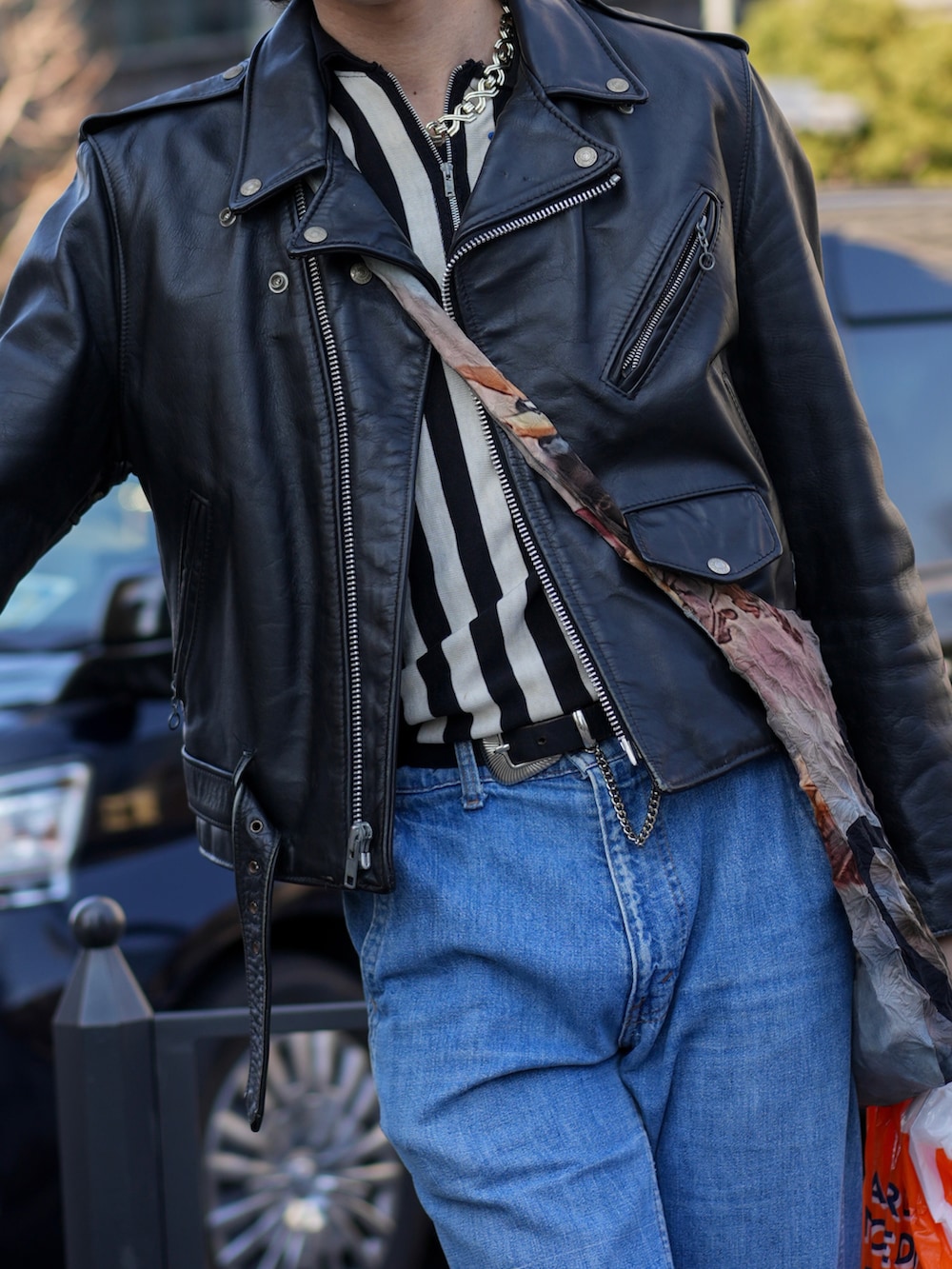 しょーた｜80s schottのライダースジャケットを使ったコーディネート