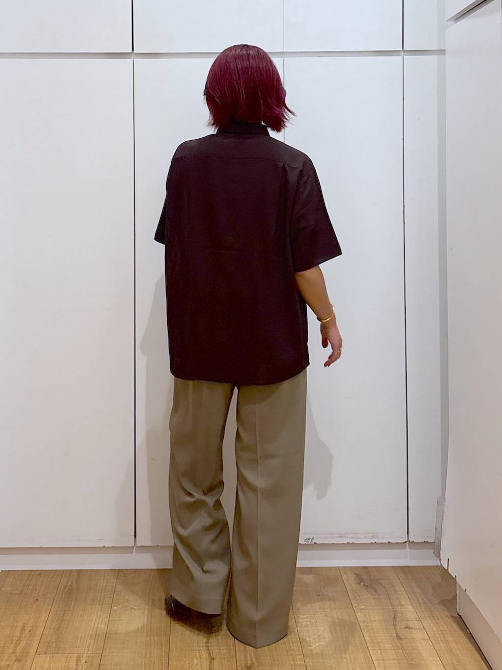 「体型カバー、高見え、高身長、ママコーデ、骨格ストレート、GLOBAL WORK、着痩せ・細見え」|「GLOBAL WORKのUVカットアソートサングラス/283830(サングラス、ブラウン系)」を使った、ココさん(レディース・165cm)の春コーディネートの3枚目の写真