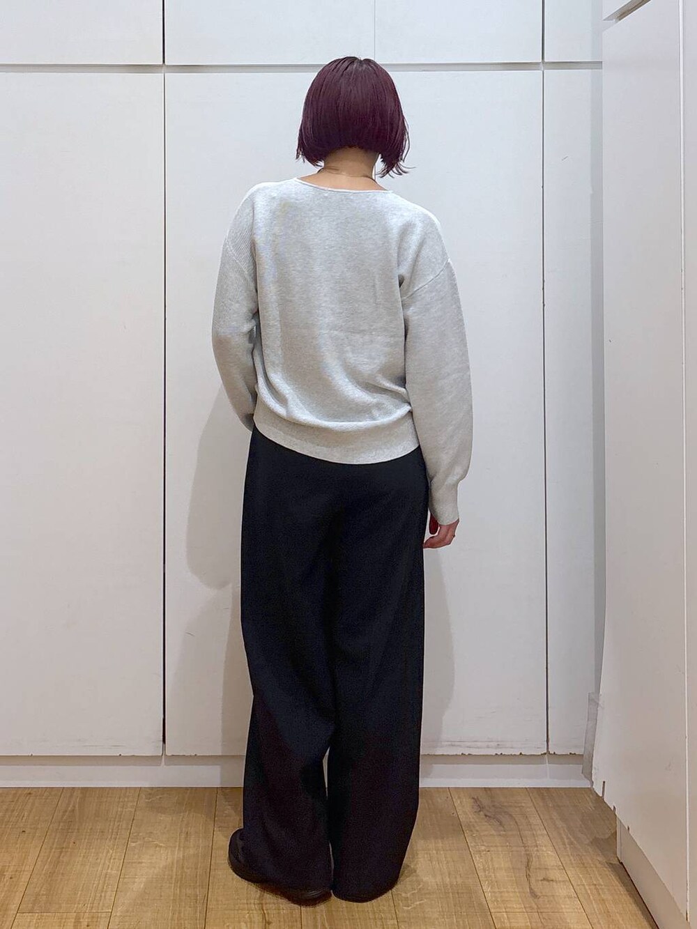 「体型カバー、高見え、高身長、ママコーデ、骨格ストレート、GLOBAL WORK、着痩せ・細見え」|「GLOBAL WORKの撥水軽やかマンパ/243794(マウンテンパーカー、ブルー系)」を使った、ココさん(レディース・165cm)の春コーディネートの8枚目の写真