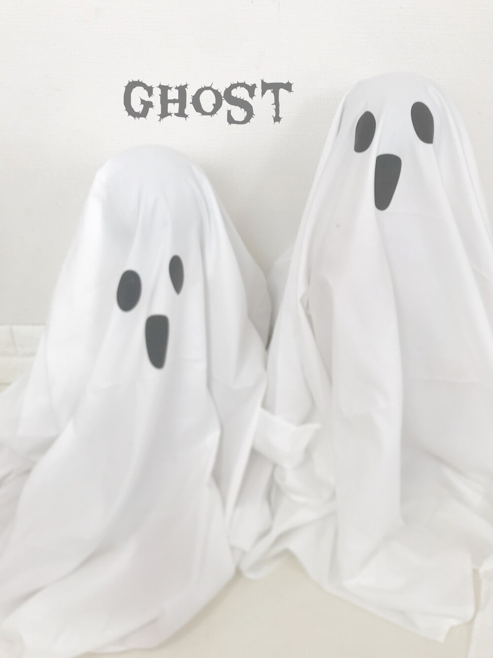 「wearhalloween2021、halloween、仮装、3coins、おばけ」｜「3coinsのアイテム（その他、ホワイト系）」を使った、ぽん‪‪☺︎‬さん（キッズ・100cm）の秋コーディネートの3枚目の写真