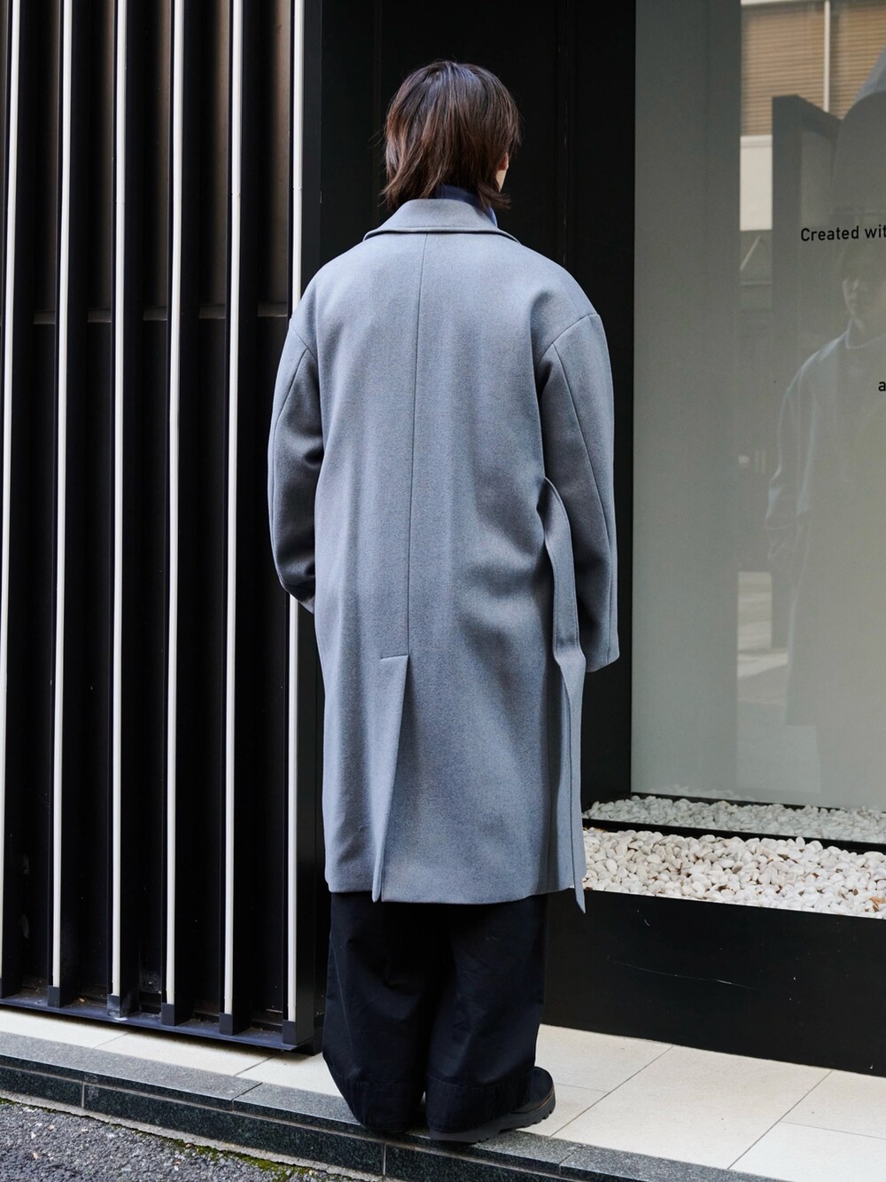 カシミアベルテッドオーバーチェスターコートを使った人気ファッション