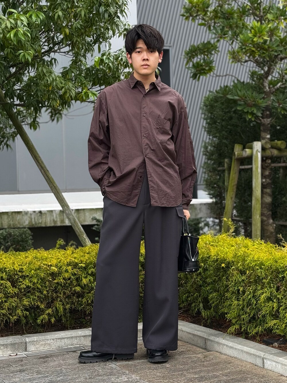 BALLOON SLEEVE REGULAR COLLAR SHIRT/シャツ H＞BALLOON SLEEVE