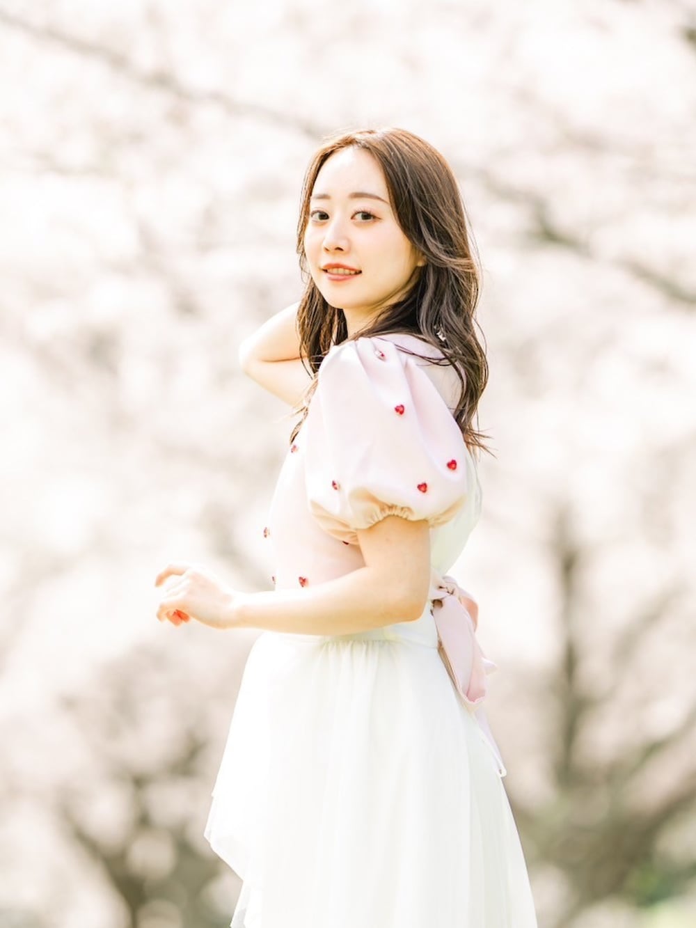 「春、春色、低身長女子」｜「Sister Janeのアイテム（トップス、ピンク系）」を使った、sakさん（レディース・152cm）の春コーディネートの2枚目の写真