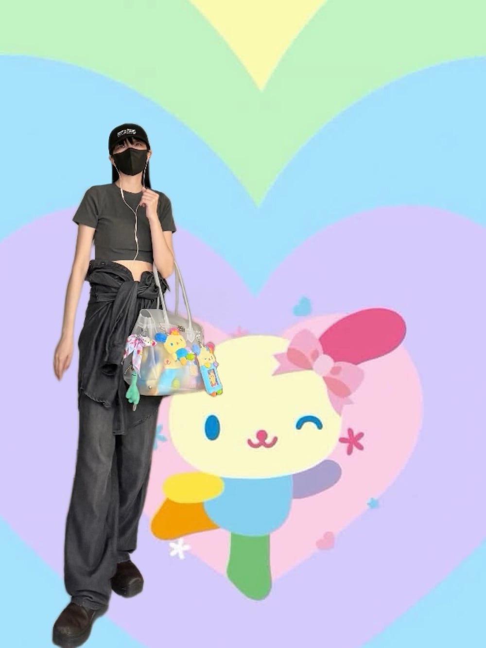 ブラック系のシャツ/ブラウス、グレー系のTシャツ/カットソー、ブラック系のデニムパンツを着用したレディースの夏コーディネートの3枚目の写真