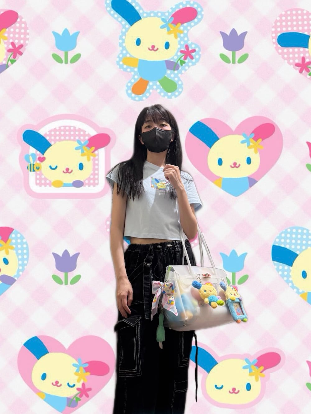 ブルー系のTシャツ/カットソー、ブルー系のその他アウター、ブラック系のパンツを着用したレディースの夏コーディネートの3枚目の写真