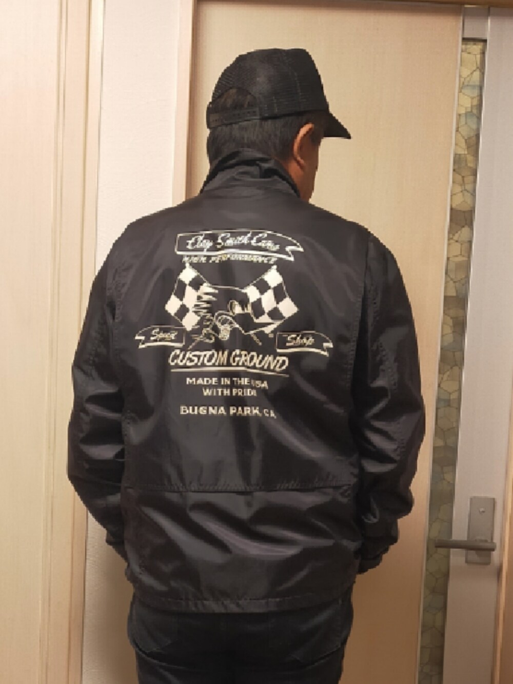 Clay Smith バイカーナイロンジャケット ブラック takewear｜Clay Smithのナイロンジャケットを使ったコーディネート - WEAR