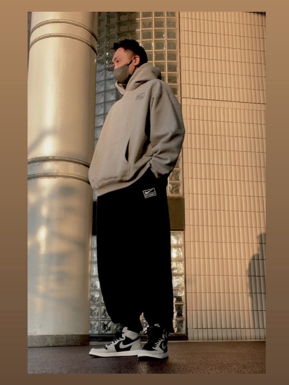 ストゥーシーナイキコラボ スウェットパンツ（黒） STUSSY