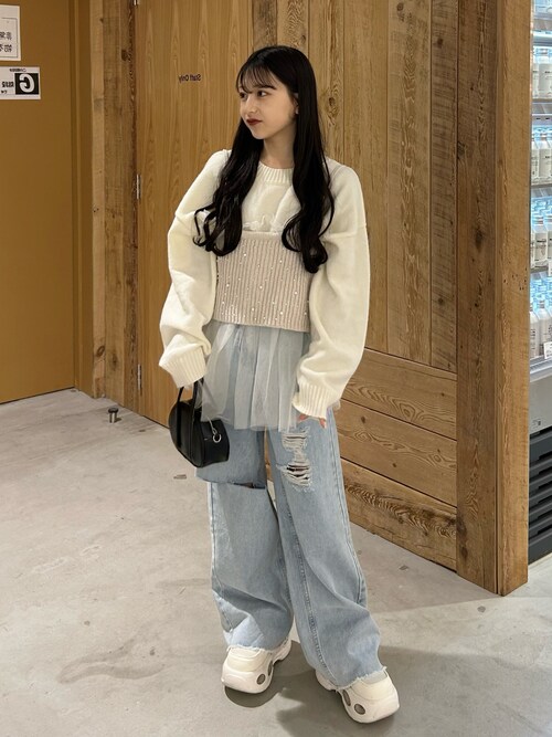 ami｜mysticのデニムパンツを使った春コーディネート - WEAR