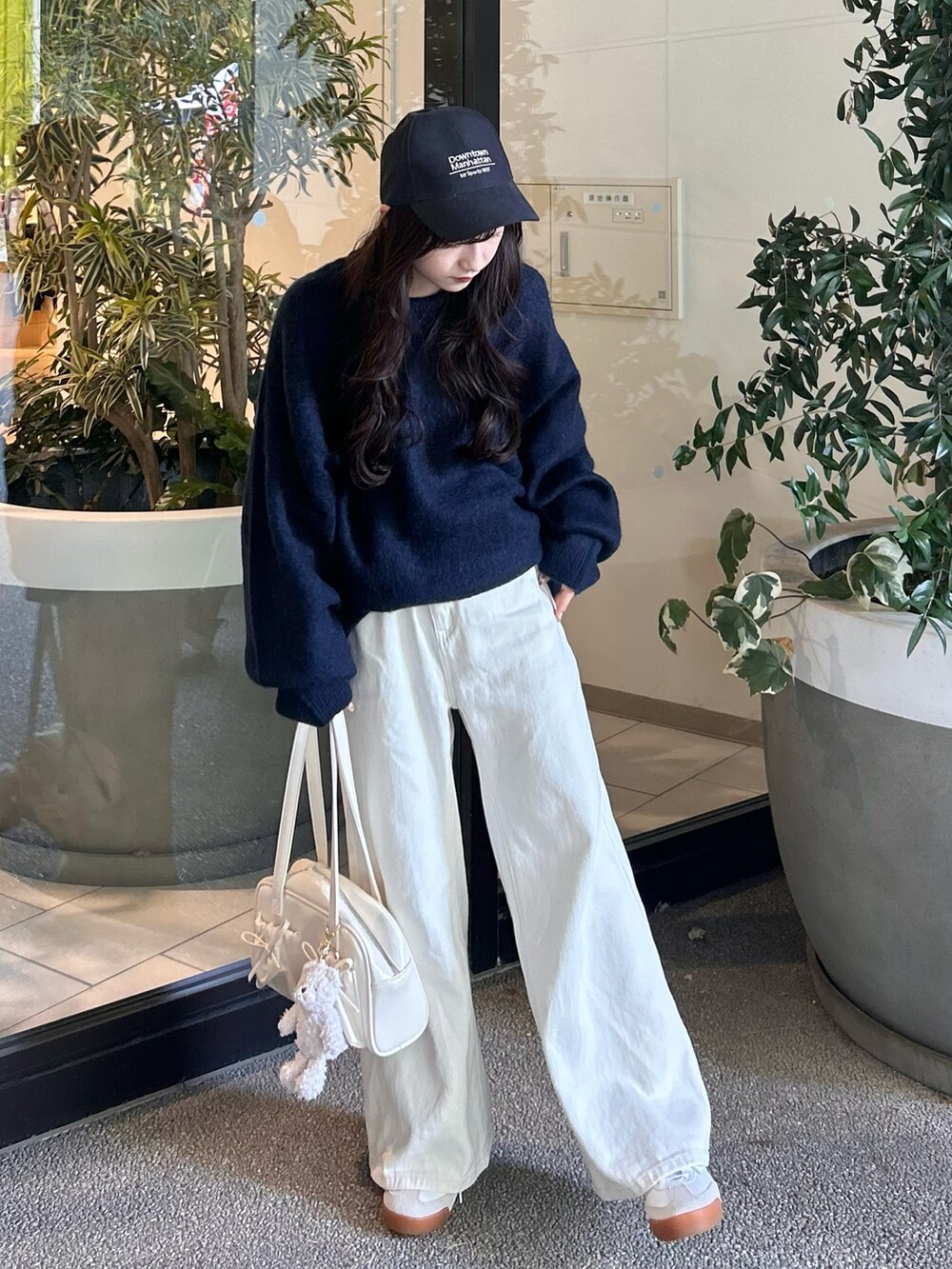 あみ様C4692ミント極上ニット×パンツ×ストールコーデ あみ様C4692ミント極上ニット×パンツ×ストールコーデ