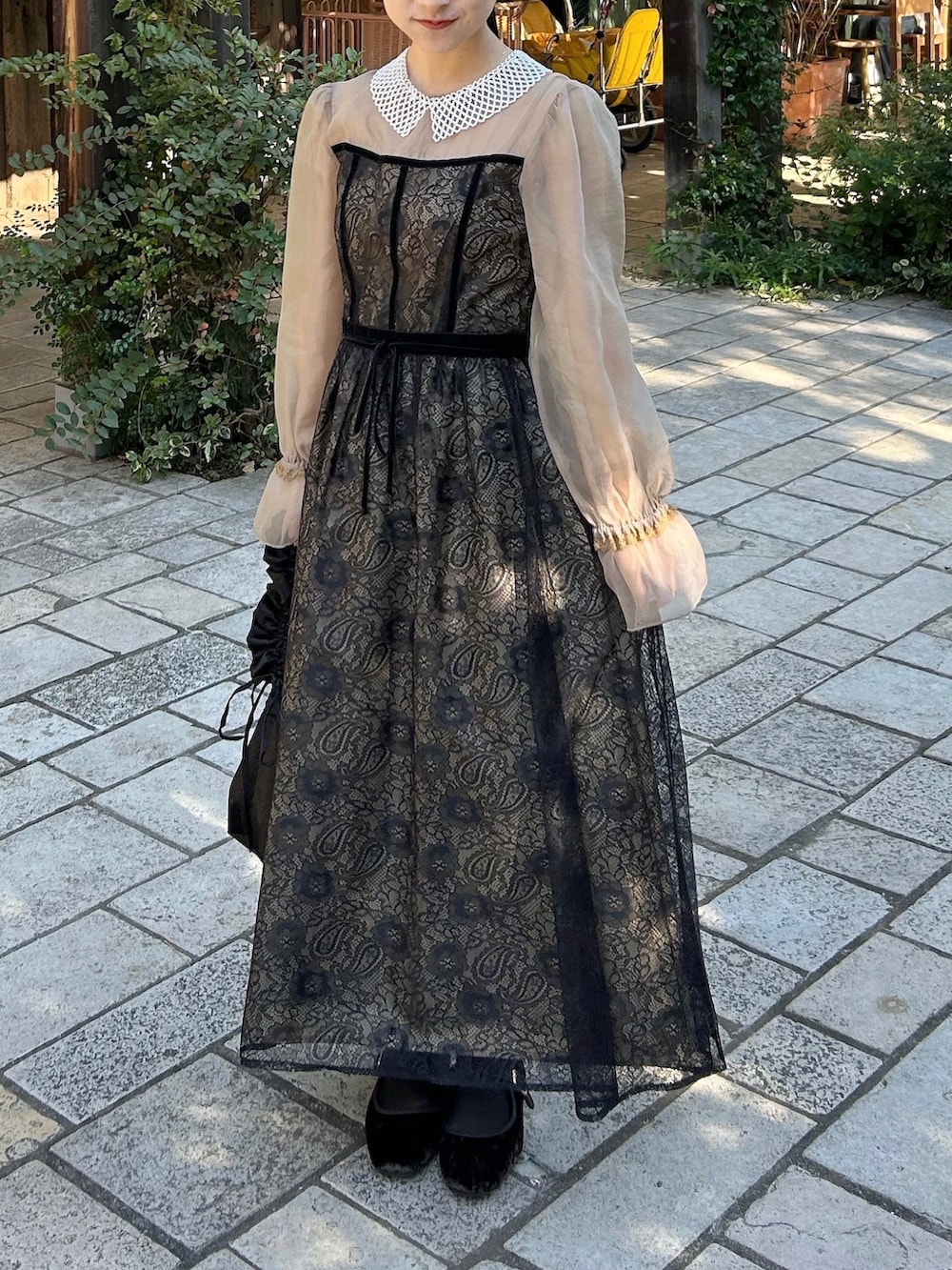 BONLECILL noir】パールつけ襟ネックレスを使った人気