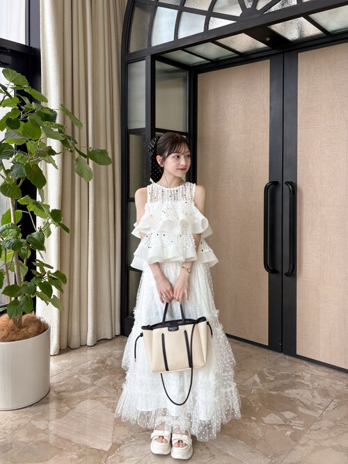 新品未使用タグ付き】SNIDEL ラッフルジャガードボリュームブラウス 
