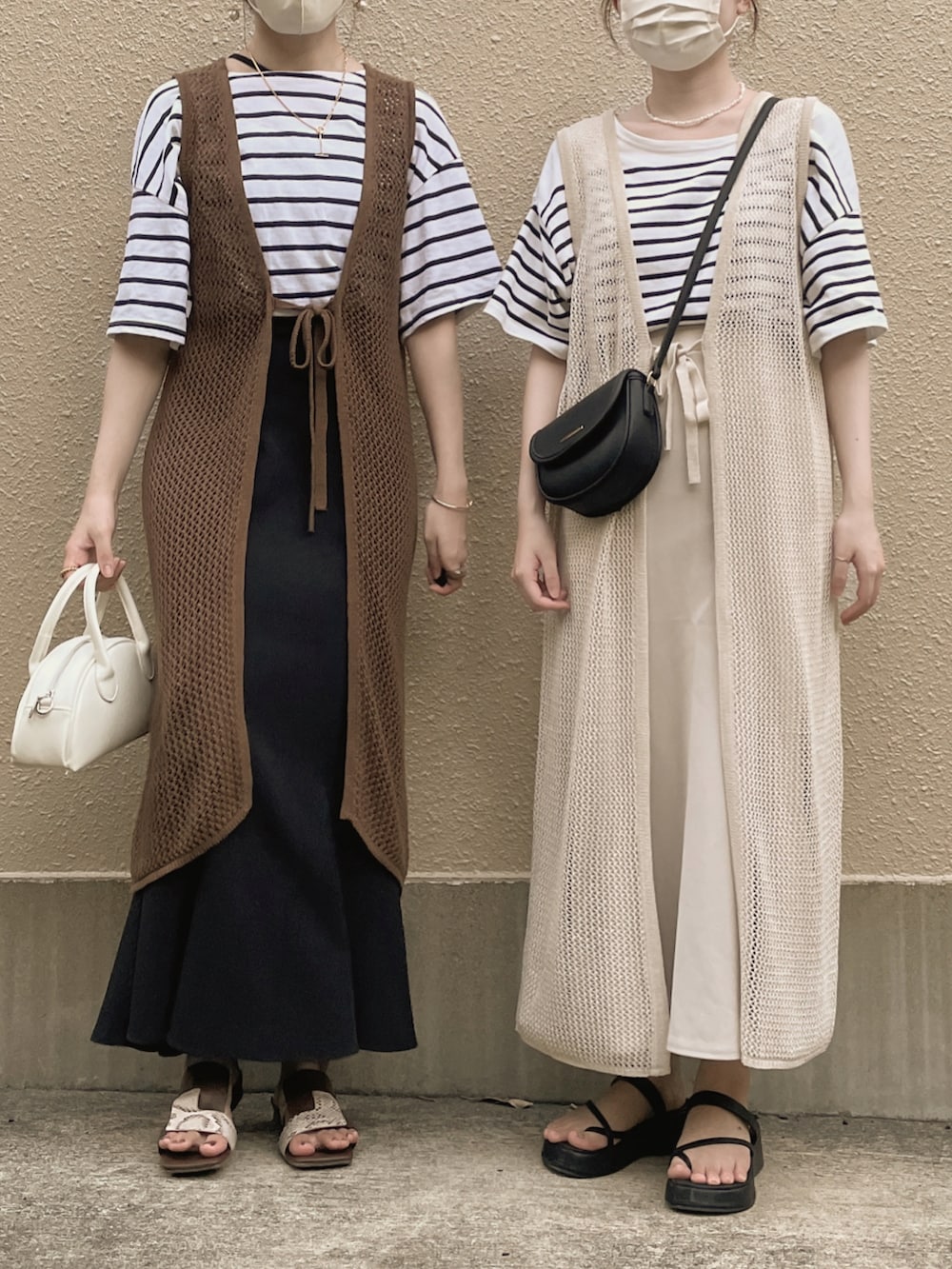 その他のトップス、ブラウン系のワンピース、ブラック系のスカートを着用したレディースの夏コーディネートの3枚目の写真