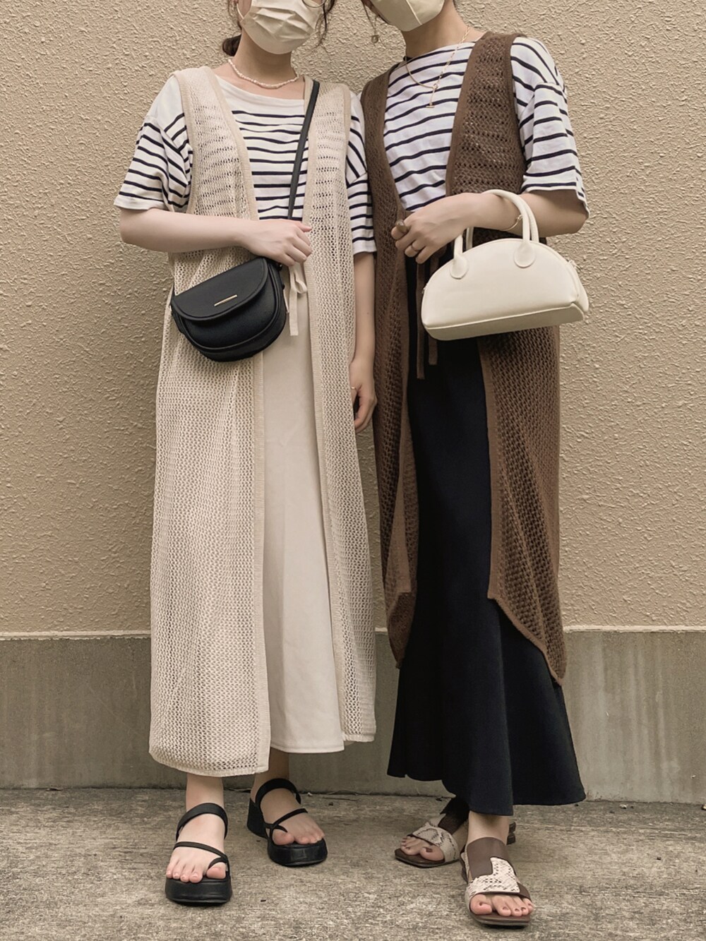 その他のトップス、ブラウン系のワンピース、ブラック系のスカートを着用したレディースの夏コーディネートの2枚目の写真