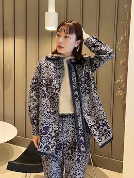 冬大セール❗️maturely♥フラワージャガードフリンジジャケット maturely / Flower Jacquard Fringe Jacketを使った人気ファッション