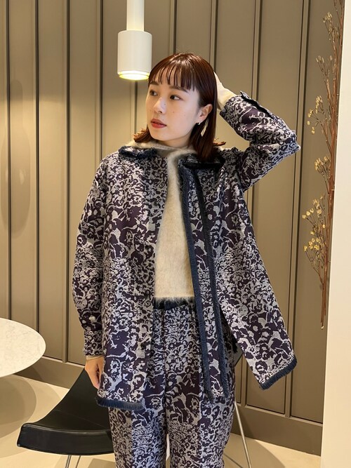 冬大セール❗️maturely♥フラワージャガードフリンジジャケット maturely / Flower Jacquard Fringe Jacketを使った人気ファッション
