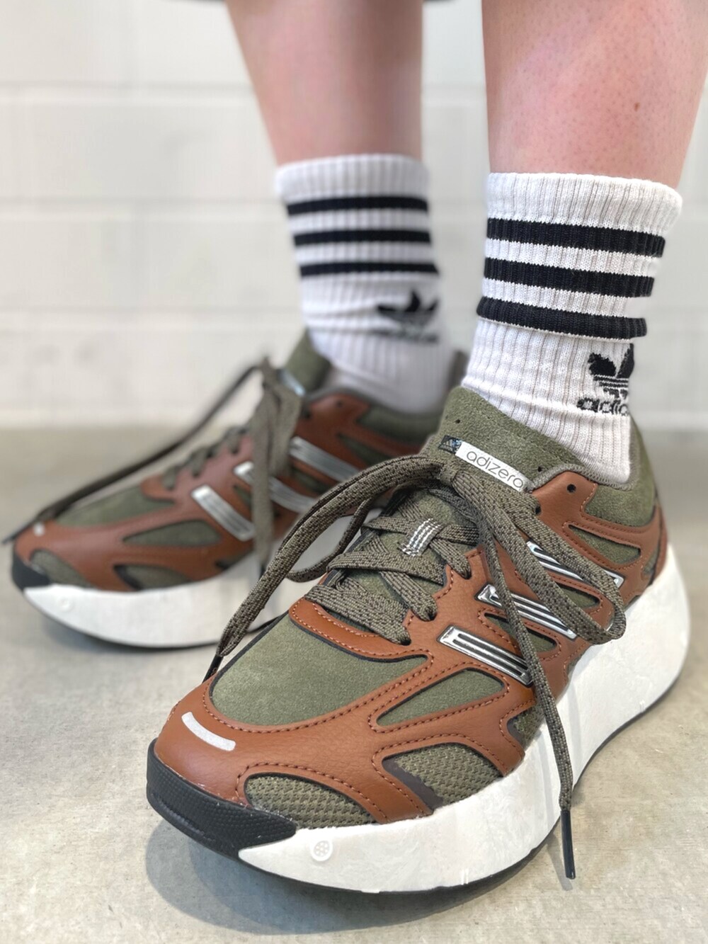 ミッドカット クルーソックス 3足組、アディダス オリジナルス