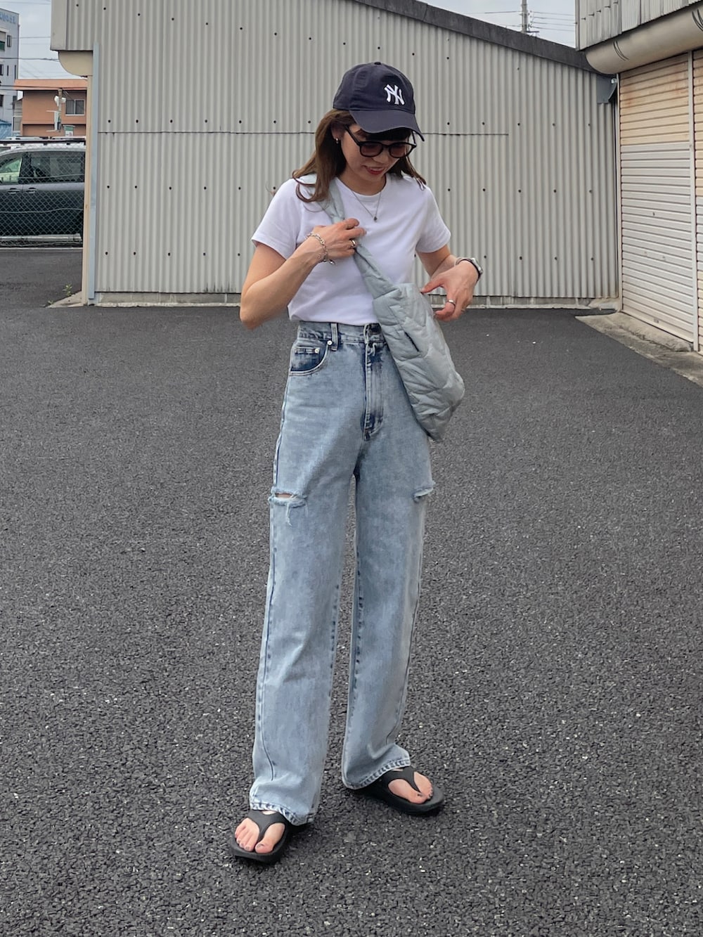 maamin♡さんの「サイドカットハイウエストデニム（LE MORE）」を使ったコーディネートの2枚目の写真