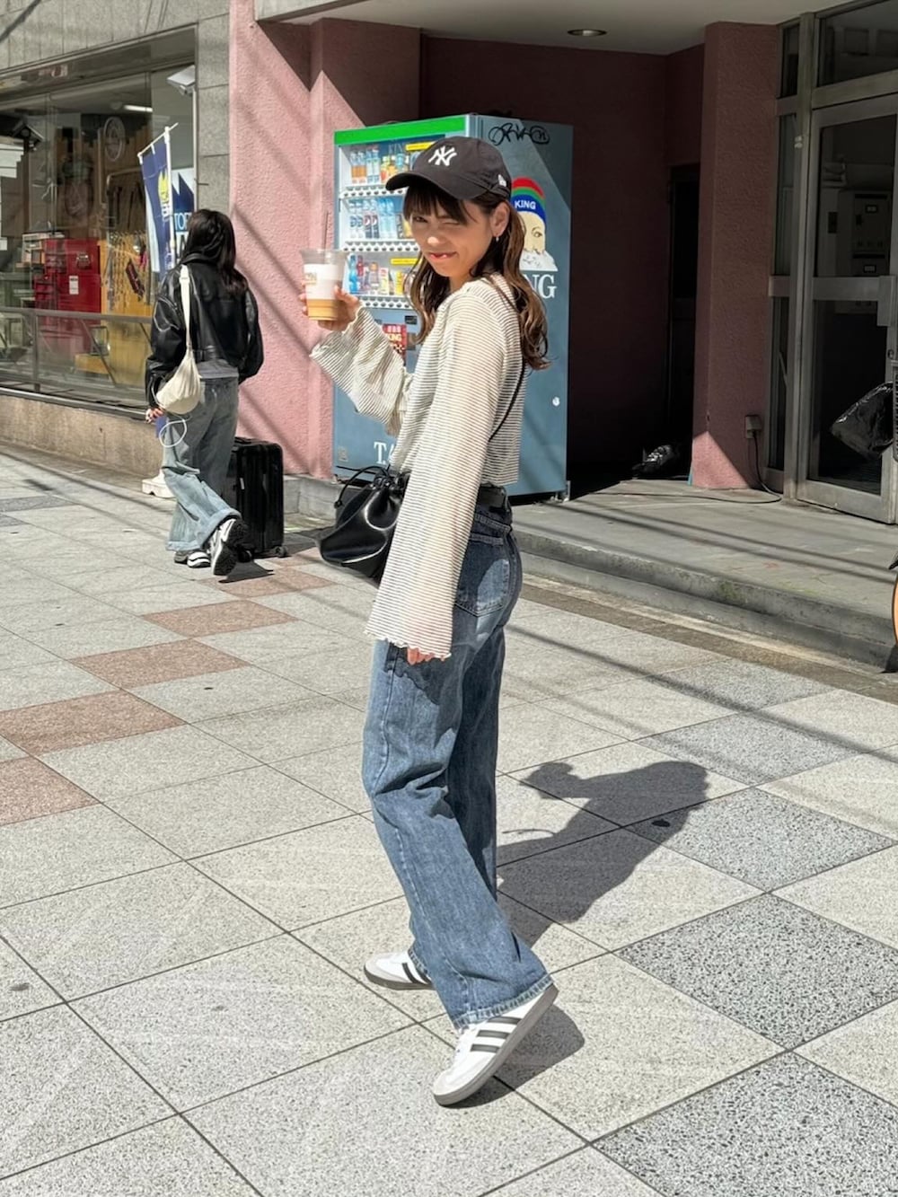 maamin♡さんの「シアーボーダーロンT×キャミセット（tiptop）」を使ったコーディネートの3枚目の写真