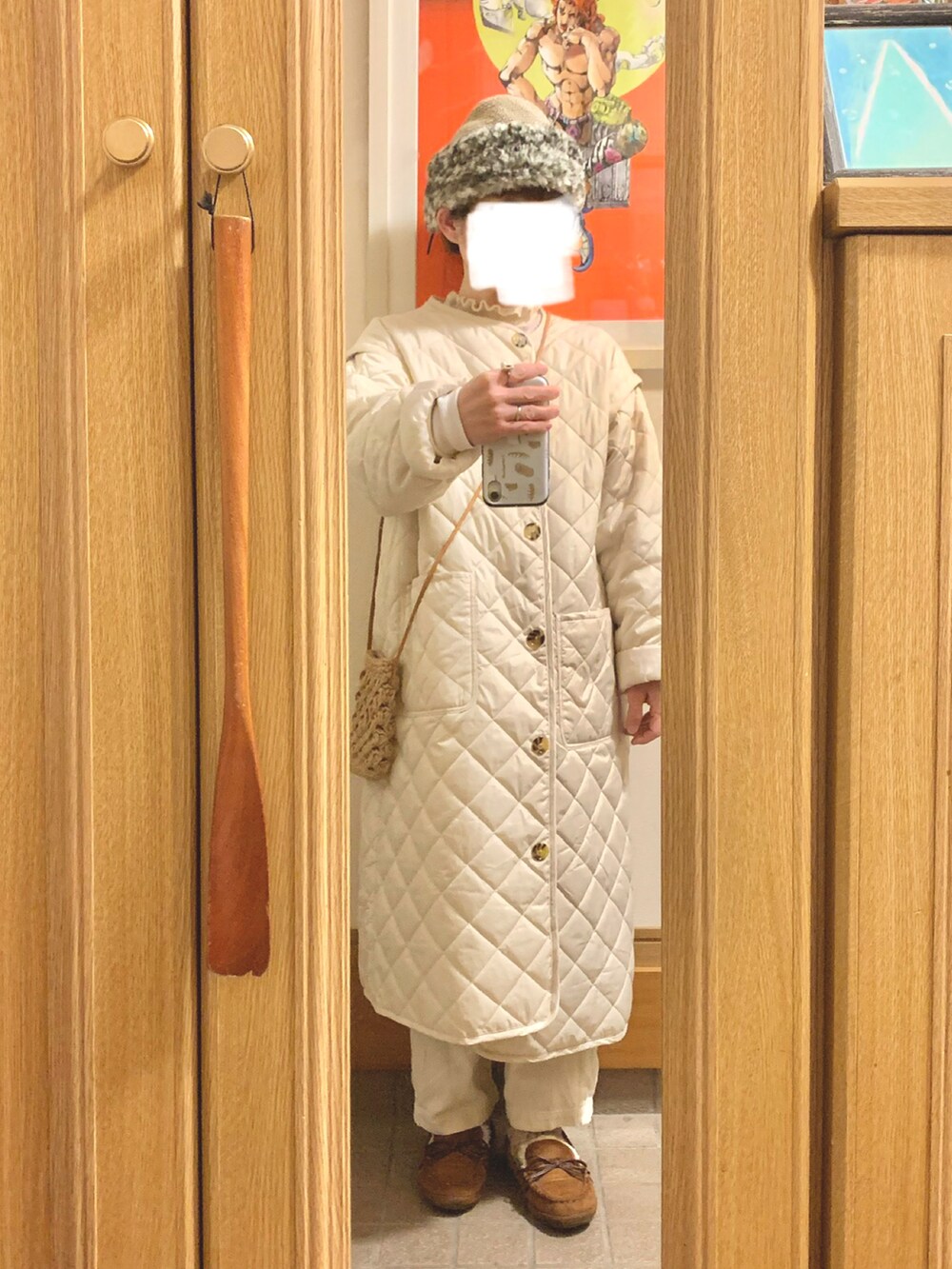 「昨日のコーデ、昨日の服、作家メイド、ピンクと白」｜「作家メイドのアイテム（バッグ、その他）」を使った、まっきさん（レディース・149cm）の春コーディネートの3枚目の写真