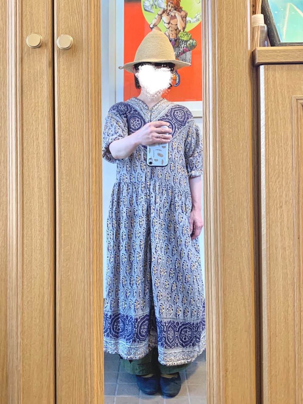 「今日のコーデ、今日の服」｜「CALINERのアイテム（ワンピース/ドレス、パープル系）」を使った、まっきさん（レディース・149cm）の春コーディネートの3枚目の写真