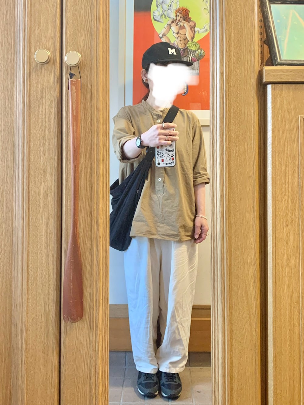 「昨日のコーデ、昨日の服、キャップ、古着」｜「古着屋購入品のアイテム（キャップ、ブラック系）」を使った、まっきさん（レディース・150cm）の夏コーディネートの2枚目の写真