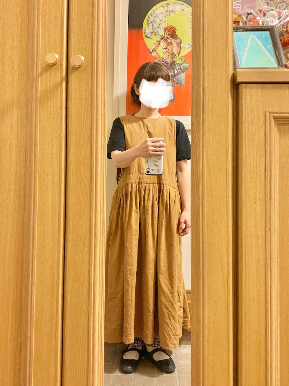 「昨日のコーデ、昨日の服、プチフラコーデ」｜「？のアイテム（ワンピース/ドレス、ブラウン系）」を使った、まっきさん（レディース・149cm）の秋コーディネートの3枚目の写真