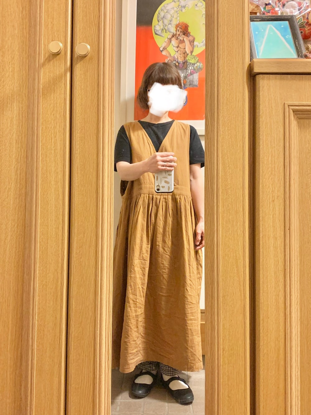 「昨日のコーデ、昨日の服、プチフラコーデ」｜「？のアイテム（ワンピース/ドレス、ブラウン系）」を使った、まっきさん（レディース・149cm）の秋コーディネートの2枚目の写真