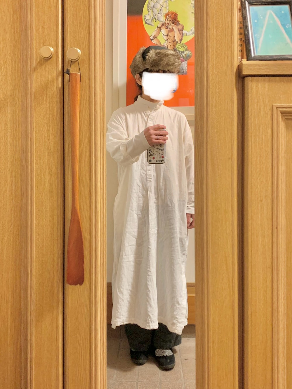 「昨日のコーデ、昨日の服、古着」｜「無印良品のアイテム（ワンピース、ホワイト系）」を使った、まっきさん（レディース・150cm）の春コーディネートの2枚目の写真
